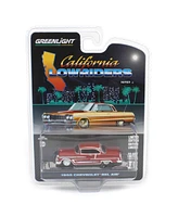 1/64 1955 Chevrolet Bel Air California Lowriders 5, Red & Silver