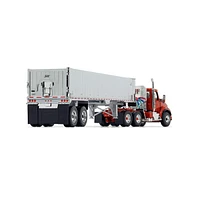 1/50 Kenworth T880, Burnt Orange And Chrome, With East Genesis End Dump Trailer By First Gear