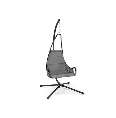 Mondawe Hanging Chair Hammock with Stand and Extra Large Padded Seat