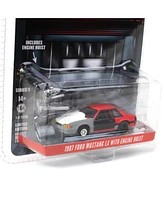 1/64 1987 Ford Mustang Lx Project Car Red Gray w/ Black Door Lp Diecast