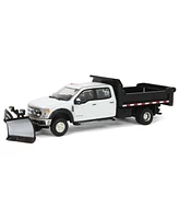 1/64 2020 F-450 Xlt Super Duty Dually with V-Plow & Dump Bed White 51396-b