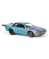 1/64 1990 Ford Mustang Fox Body Drag Car with Custom Paint Job, Wraps