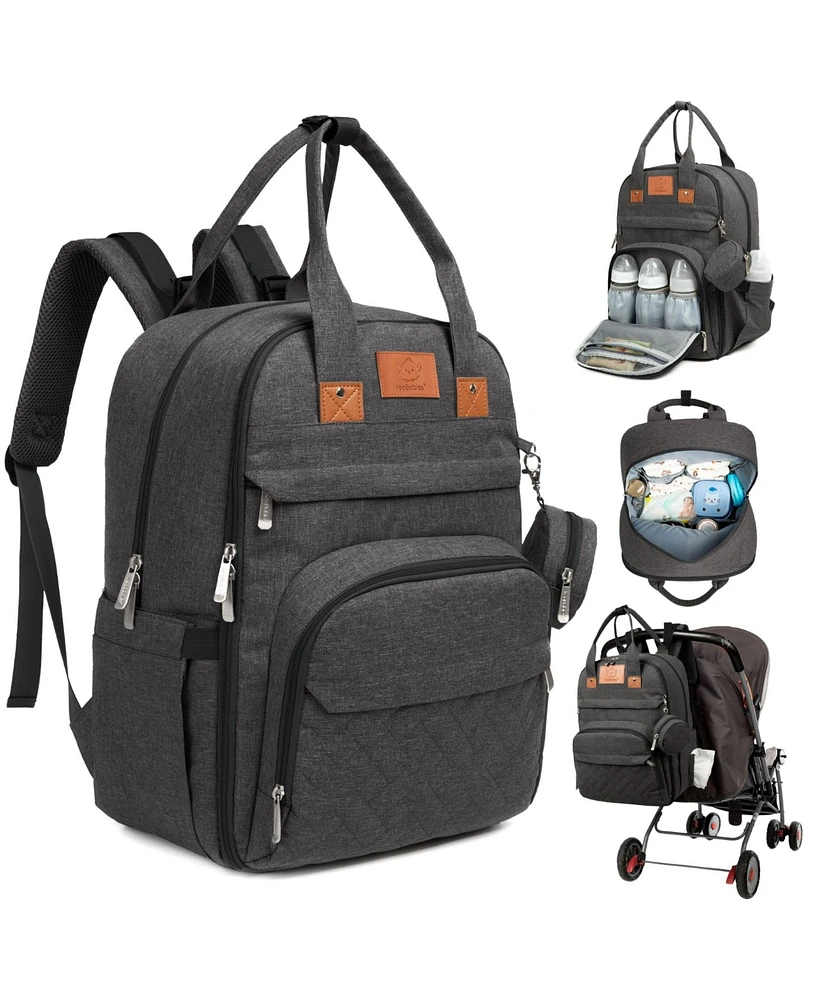 KeaBabies Rove Diaper Bag with Changing Pad, Waterproof Baby Bag, Travel