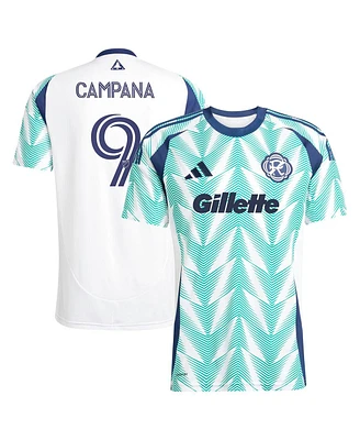 Adidas Men's Leonardo Campana White New England Revolution 2025 Eastern Pine x Flag of Replica Player Jersey