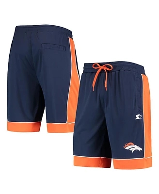 Starter Men's Navy/Orange Denver Broncos Fan Favorite Fashion Shorts
