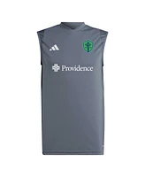 Adidas Men's Gray Seattle Sounders Fc 2024 Areoready Sleeveless Training Jersey