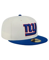 New Era Men's White/Royal York Giants Main 59FIFTY Fitted Hat