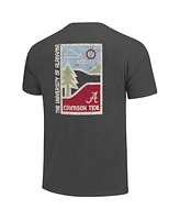 Image One Men's Graphite Alabama Crimson Tide Comfort Colors Minimal Vista Distressed Graphics T-Shirt