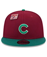 New Era Men's Cardinal/Green Chicago Cubs Strawberry Big League Chew Flavor Pack 9FIFTY Snapback Hat