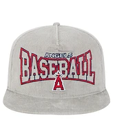 New Era Men's Gray Los Angeles Angels Corduroy Golfer Snapback Hat