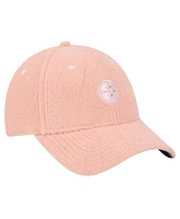 New Era Women's Light Pink Pittsburgh Steelers Cozy Sherpa 9FORTY Adjustable Hat