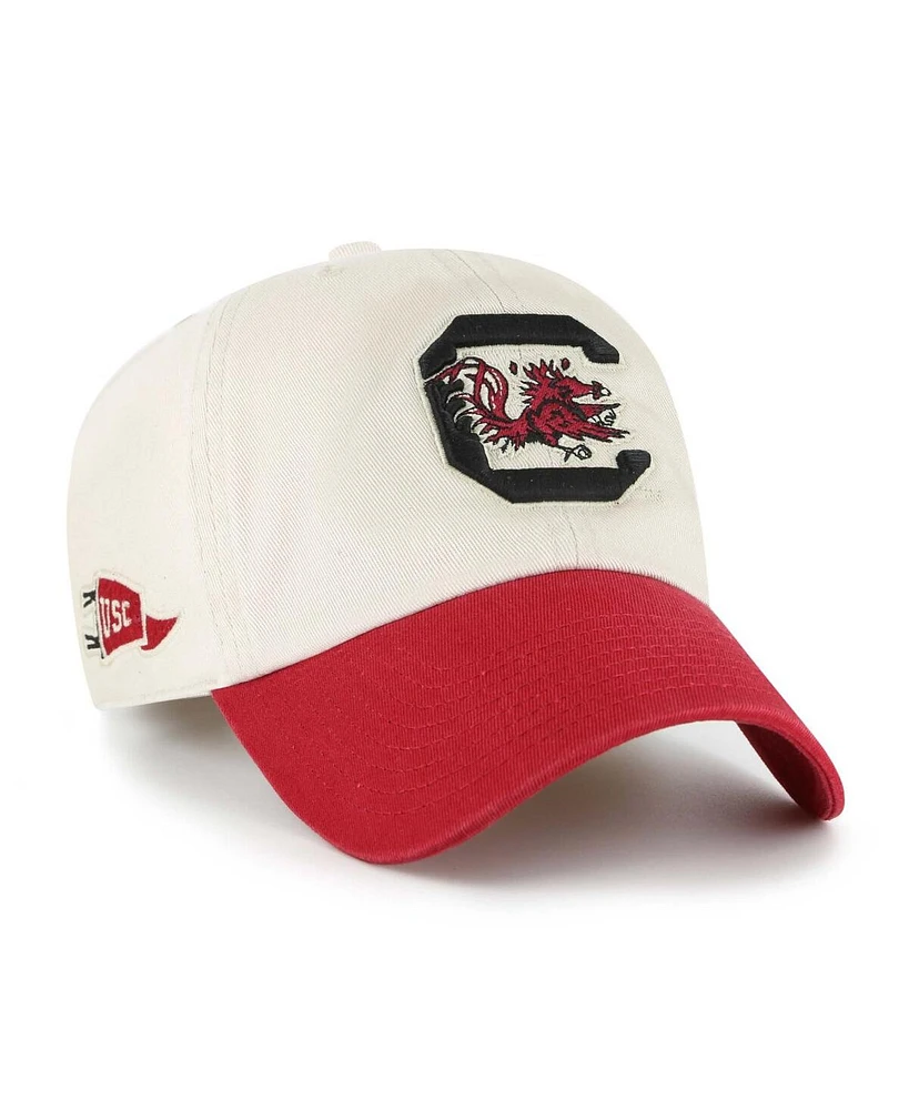 '47 Brand Men's Cream South Carolina Gamecocks Grand Stand Clean Up Adjustable Hat