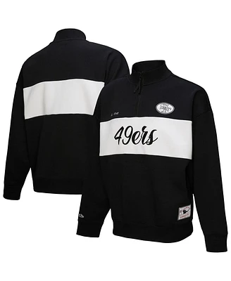 Mitchell & Ness Women's Black San Francisco 49ers Quarter-Zip Jacket