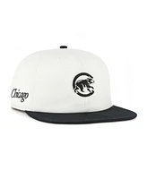 '47 Brand Men's White/Black Chicago Cubs Foundation Captain Snapback Hat