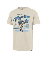 '47 Brand Men's Natural Toronto Maple Leaf's Hockey Player Golden Age Scrum T-Shirt