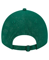 New Era Women's Green Athletics Tonal Floral 9TWENTY Adjustable Hat