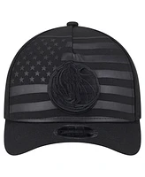New Era Men's Black Dallas Mavericks Game Day Flag A-Frame 9FORTY Adjustable Hat