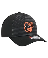 New Era Men's Black Baltimore Orioles American Flag 9FORTY M-Crown A-Frame Adjustable Hat