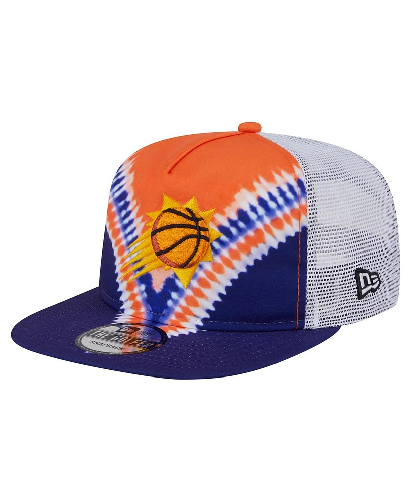 New Era Men's Purple/Orange Phoenix Suns Throwback Dye Golfer Snapback Hat