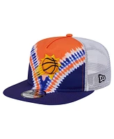 New Era Men's Purple/Orange Phoenix Suns Throwback Dye Golfer Snapback Hat