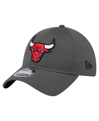 New Era Men's Charcoal Chicago Bulls Active Ripstop 9TWENTY Adjustable Hat