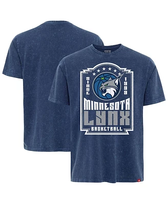 Sportiqe Men's and Women's Blue Minnesota Lynx Rock Roll Collection Angus Mineral Wash Premium T-Shirt