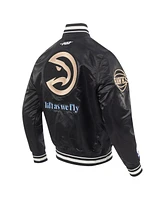 Pro Standard Men's Black Atlanta Hawks 2024/25 City Edition Satin Full-Snap Jacket