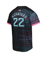 Nike Big Boys and Girls Sandy Alcantara Black Miami Marlins 2025 City Connect Limited Player Jersey