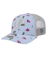 New Era Men's Light Blue/Gray Miami Heat Adventure Aloha Pattern 9SEVENTY Stretch-Snap Hat