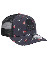 New Era Men's Navy/Black Cleveland Browns Adventure Drinks Pattern 9SEVENTY Stretch-Snap Hat