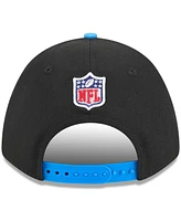 New Era Big Boys and Girls Black/Powder Blue Los Angeles Chargers 2025 Nfl Draft 9FORTY A-Frame M-Crown Adjustable Hat
