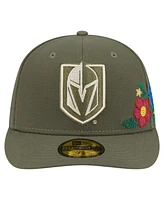New Era Men's Olive Vegas Golden Knights Tonal Florals 59FIFTY Fitted Hat