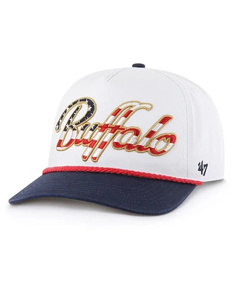 '47 Brand Men's White Buffalo Bills Patriotic Overhand Hitch Adjustable Hat
