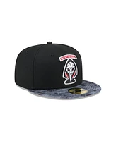 New Era Men's Black Fayetteville Woodpeckers Theme Nights 59FIFTY Fitted Hat