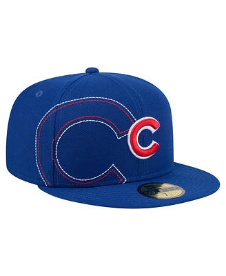 New Era Men's Royal Chicago Cubs Yarn Stitch 59FIFTY Fitted Hat
