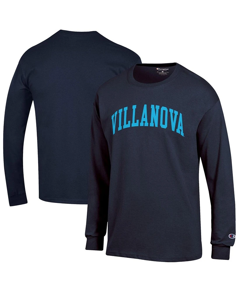 Champion Men's Navy Villanova Wildcats Basic Arch Long Sleeve T-Shirt