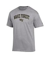 Champion Men's Heather Gray Wake Forest Demon Deacons Arch Over Logo T-Shirt