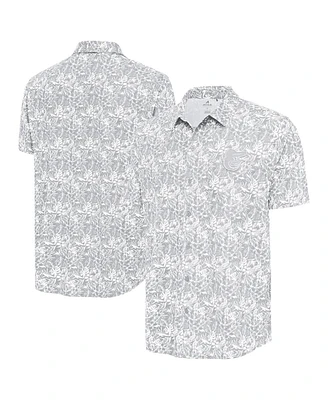 Antigua Men's Gray Baltimore Orioles Resort Button-Up Shirt