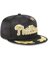New Era Men's Black Philadelphia Phillies 2025 59FIFTY Day Gold Leaf Fitted Hat