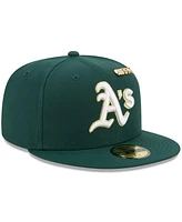 New Era Men's Dark Green Athletics 2025 59FIFTY Day Fitted with Pins Hat