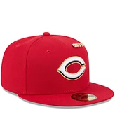 New Era Men's Red Cincinnati Reds 2025 59FIFTY Day Fitted with Pins Hat