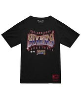 Mitchell & Ness Men's Black Philadelphia 76ers Worldwide Collection Glow Up T-Shirt