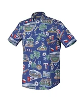 Reyn Spooner Men's Royal Texas Rangers Scenic Tri-Blend Performance Button-Up Shirt