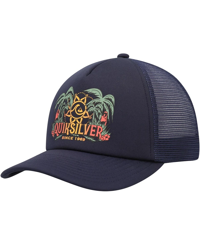 Quiksilver Men's Navy Happy Hour Trucker Snapback Hat