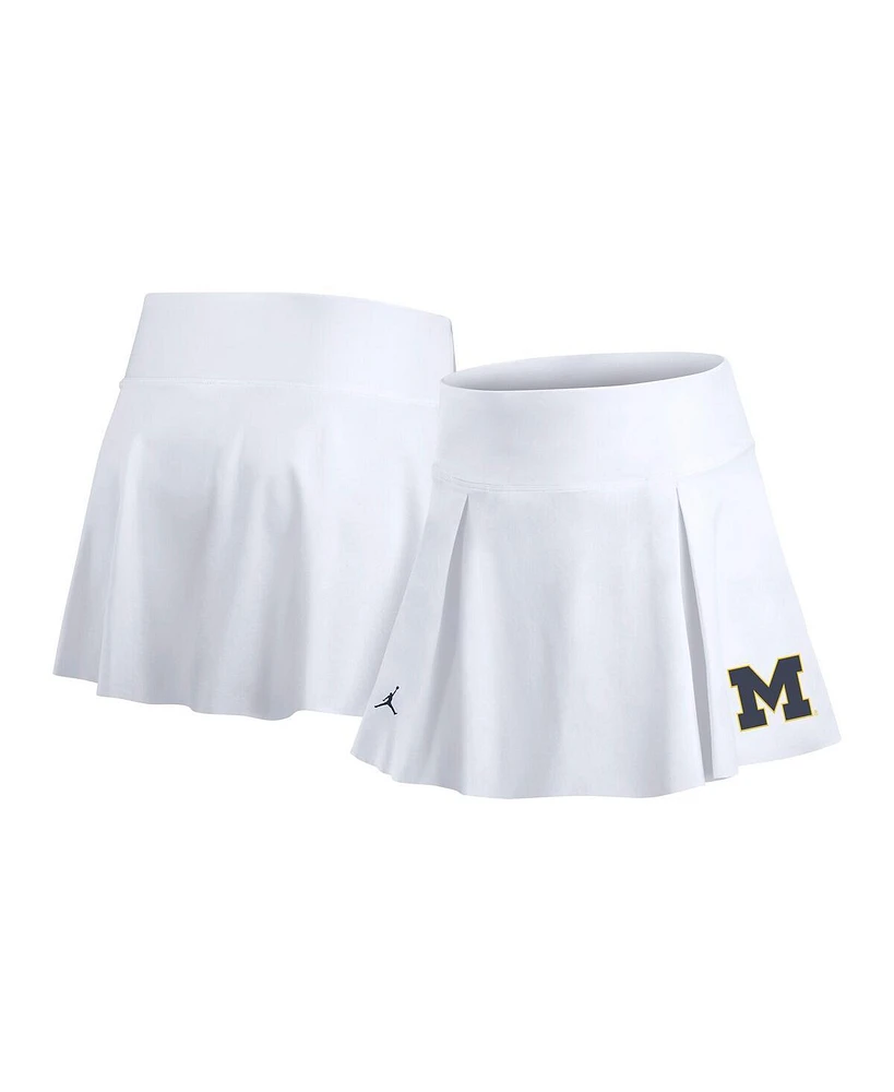 Jordan Women's White Michigan Wolverines Tennis Skort