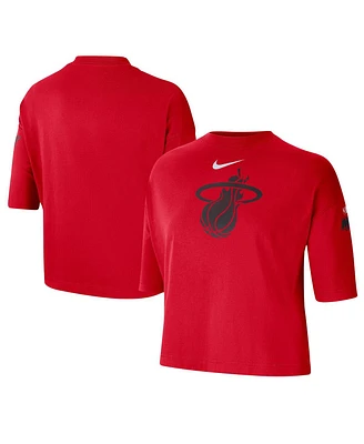 Nike Women's Red Miami Heat 2024/25 City Edition Courtside Boxy T-Shirt