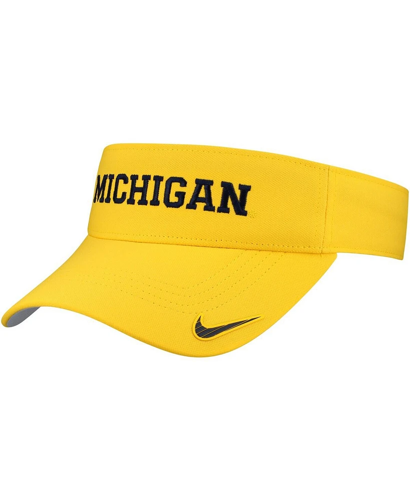 Nike Men's Maize Michigan Wolverines On-Field Ace Performance Adjustable Visor Hat