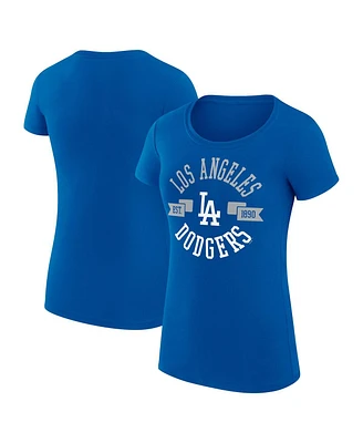 G-iii 4Her by Carl Banks Women's Royal Los Angeles Dodgers City Graphic Fitted T-Shirt