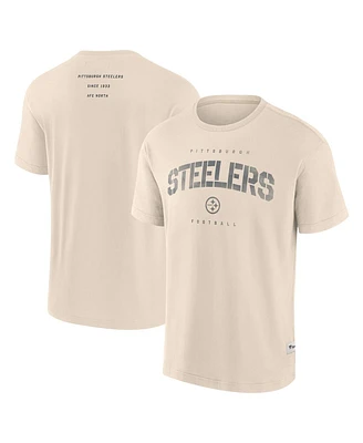 Fanatics Men's Cream Pittsburgh Steelers Elements Weathered Tonal Future Ground T-Shirt