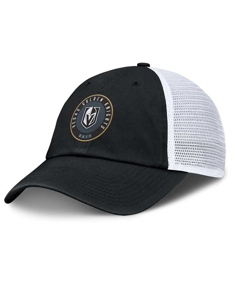 Fanatics Men's Black/White Vegas Golden Knights Averie Trucker Adjustable Hat